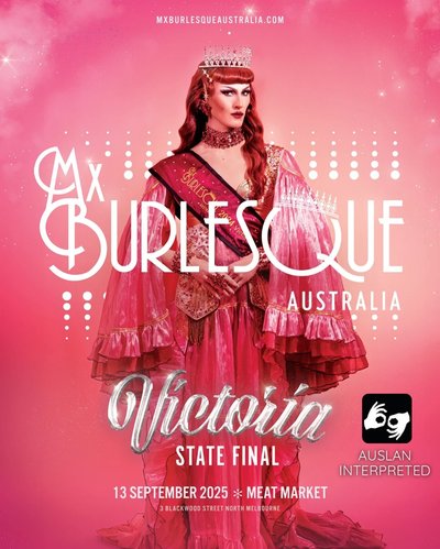 Poster for Mx Burlesque Victoria 2025