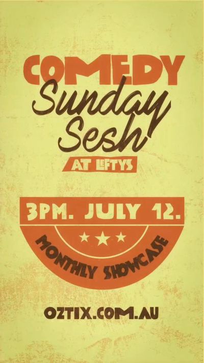 Poster for Sunday Comedy Sesh at Lefty's